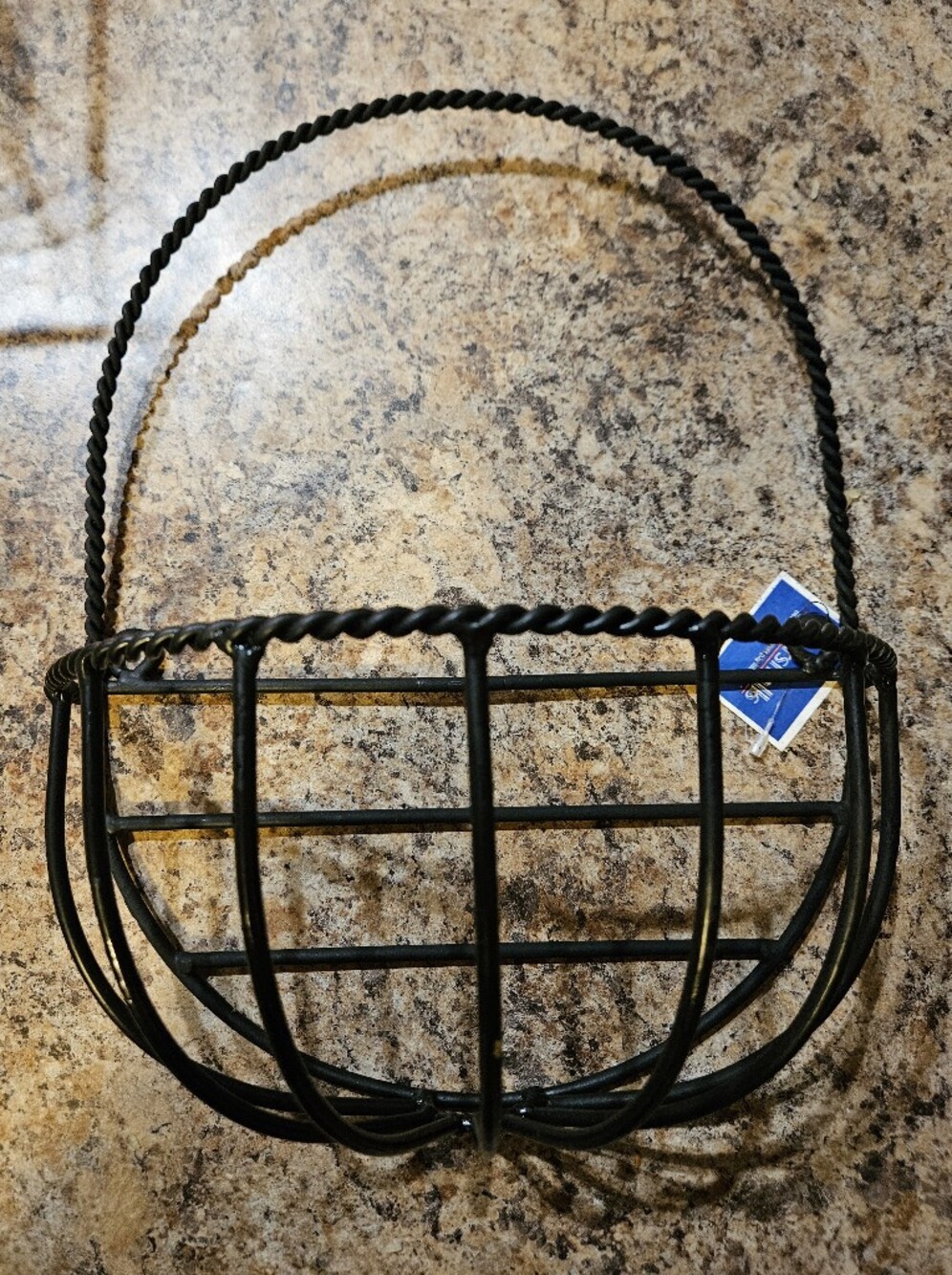 Black Twisted Wire Basket - Decorative Hanging Wall Basket